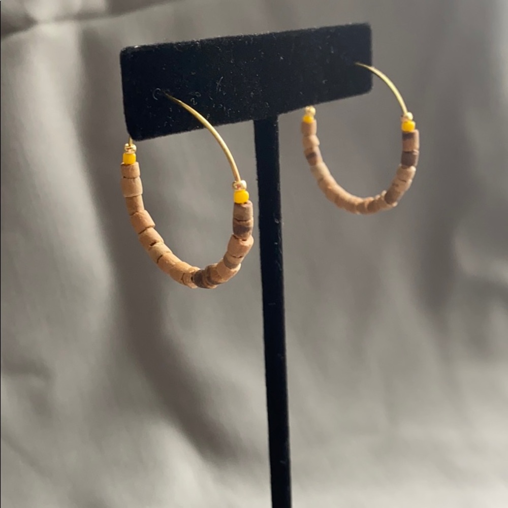 2/$12 Gold toned brass hoop earrings